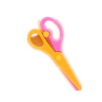 Cute Mini 137cm Safety Round Head Plastic Scissors Student Children Kids Paper Cutting Minions Supplies for Kindergarten School