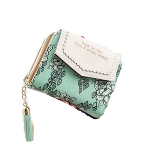 Cute Modis Women's Girls Tassel PU Leather Small Wallet Unicorn Clutch Short Purse Card Holder Ladies Handbag High Quality