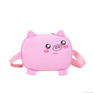 Cute Pig Cavans Single Shoulder Bag Ladies Handbag Messenger Bag (Pink)