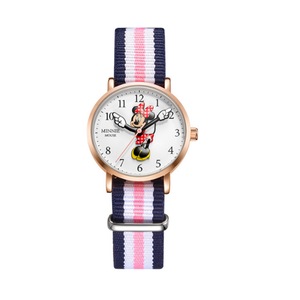 Cute Watch Minnie Cute Quartz Watch Mickey Cartoon Waterproof Watch Suitable for Boys and Girls-Pink