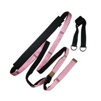 Dance Lower Waist Exerciser Exercise Leg Press Stretch Stretching Equipment Yoga Training with Yoga Aids-Pink