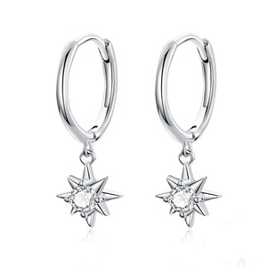 Dangle Earrings with Charm Silver plating Bright Stars Earings for Women Fashion Jewelry
