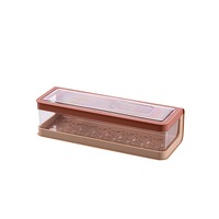 Delicate Dinnerware Sets Transparent Chopsticks Spoon Box With Lid Decorative Chopsticks Cage Plastic Draining Cutlery Box