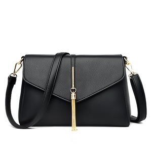 Designer High Quality Flap Bag PU Leather Shoulder Bags for Women Fashion Tassel Female Crossbody Bag Luxury Brand Handbags