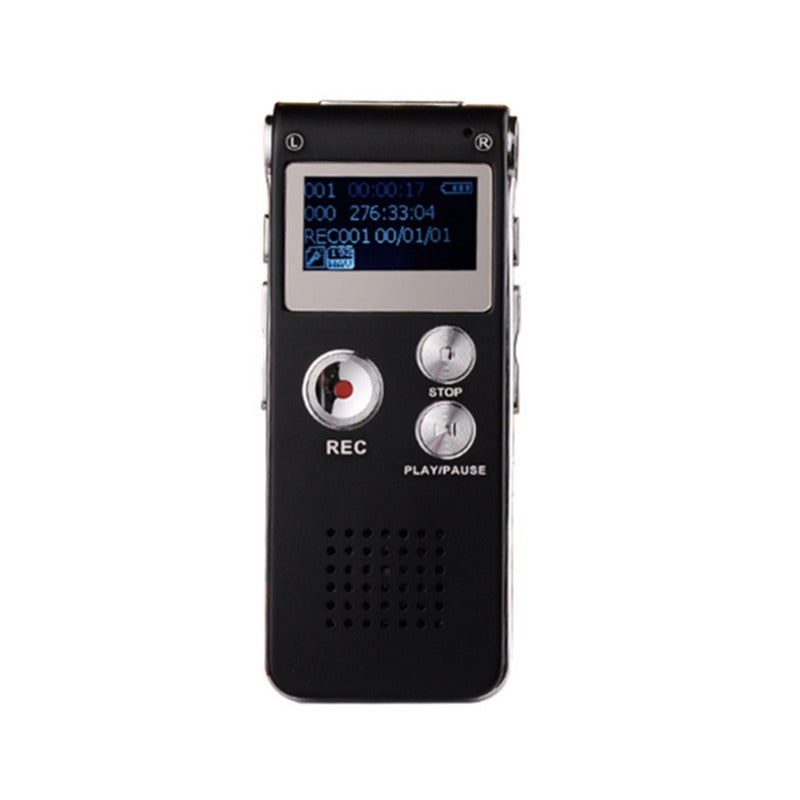 Digital Voice Recorder Voice Activated Recorder with Playback Mini Audio Recorder Portable Tape Dictaphone with USB-Black