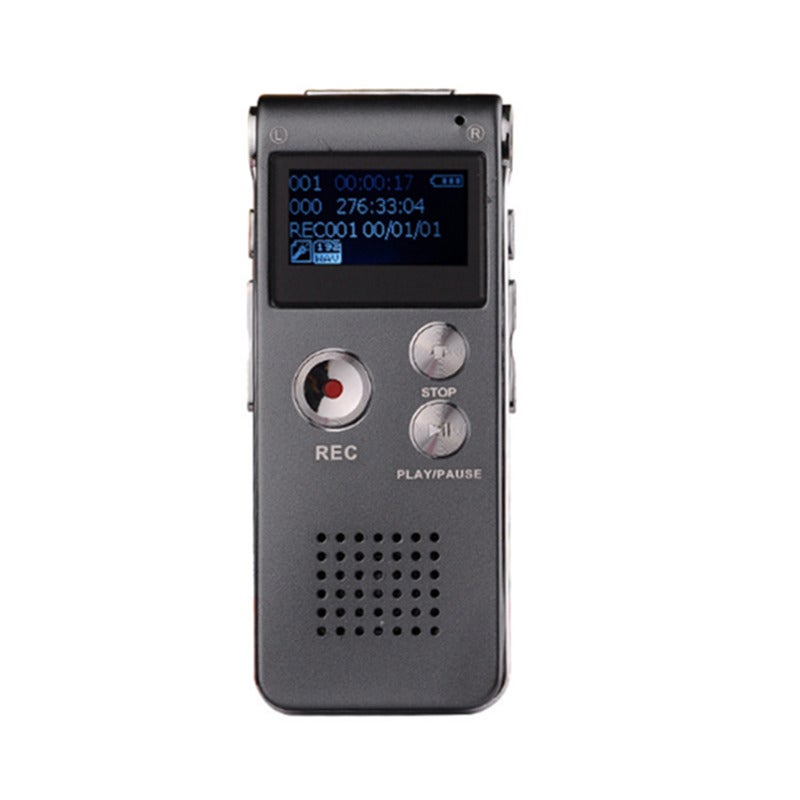 Digital Voice Recorder Voice Activated Recorder with Playback Mini Audio Recorder Portable Tape Dictaphone with USB-Grey