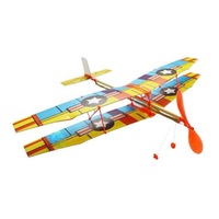 DIY Hand Throw Flying Glider Plane Toy Elastic Rubber Band Powered Airplane Assembly Model Toys