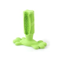 Dog Toothbrush Stick Natural Rubber Bite Resistant Chew Toys for Dogs Pets Oral Care Dental Care Brushing Stick for Large Dog-Green