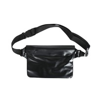 Drifting Swimming Bag Three-layer Sealed Waterproof Waistbag - BLACK