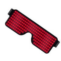 Dynamic LED Glowing Glasses Party Favor, USB Rechargeable LED Light Up Eyeglasses with Flashing Neon, 8 Patterns LED Luminous Glasses-Red Light