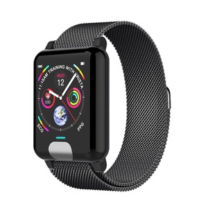 E04 ECG EKG Display Blood Pressure Milanese Version Multi-sports Mode Long Battery Life Smart Watch