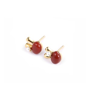 E08 Jade Rabbit Earrings Niche Design Sense Female Ear Jewelry