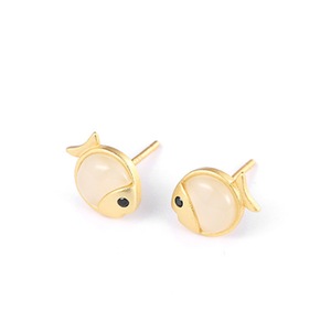 E20 Small Fish Earrings Niche Design Sense Female Ear Jewelry