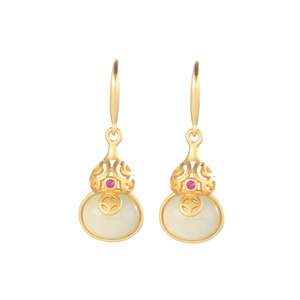 E21 Gourd earrings niche design sense female ear jewelry