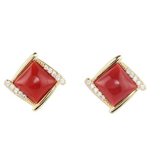 E34 Boxy Earrings Niche Design Sense Female Ear Jewelry