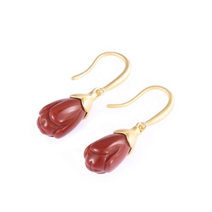 E37 Magnolia Earrings Niche Design Sense Female Ear Jewelry