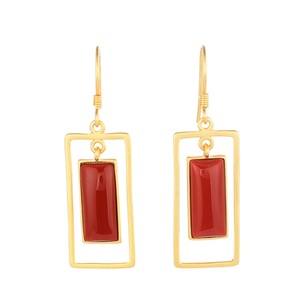 E39 Geometric Square Box Earrings Niche Design Sense Female Ear Jewelry