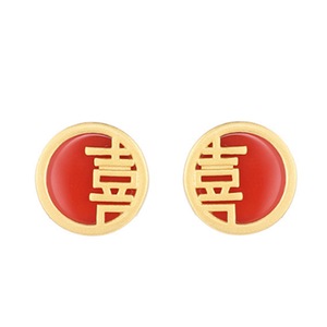 E52 Double Happiness Earrings Niche Design Sense Female Ear Jewelry