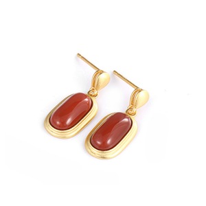 E64 Oval Earrings Niche Design Sense Female Ear Jewelry