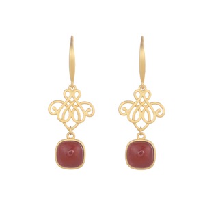 E71 Chinese Knot Earrings Niche Stud Design Sense Women Ear Jewelry