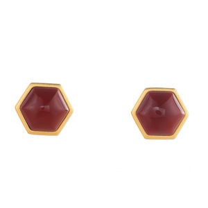 E77 Hexagon Earrings Niche Stud Design Sense Women Ear Jewelry