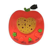 Early Education Machine Starry Sky Projection Story Machine Educational Toy Dot Reading Machine for Children-Orange