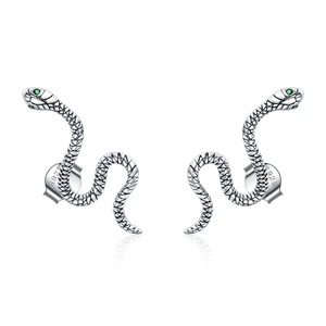 Earring Silver plating Simple Dance of The Snake Stud Earrings for Women Jewelry