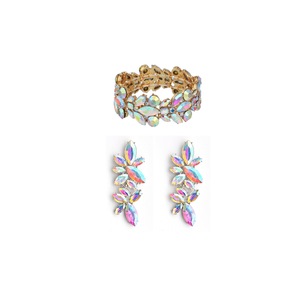 Earrings+Bracelet Women'S Color Alloy Jewelry Set