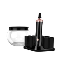 Electric Scrubber Beauty Eyelash Glue Quick-drying Machine Makeup Brush Cleaner Beauty Brush Spin-dry Cleaner-Black