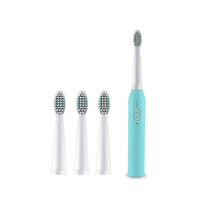 Electric Toothbrush Usb Charging Sound Wave Vibration Adult Soft Hair Toothbrush - Blue White