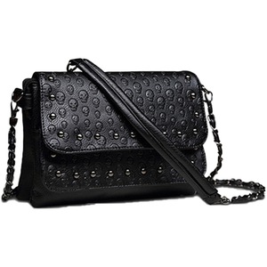 England Style Skull Women Crossbody Bag Leather Small Skull Shoulder Bag Chain Luxury Clutch Women Bags