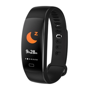 F64HR Heart Rate Blood Pressure Sleep IP68 Multi-sport Fitness Tracker Weather Smart Watch BLACK COLOR