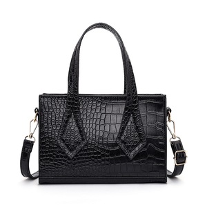 Fashion Alligator Pattern Shoulder Handbag Portable PU Leather Women Messenger Bag Lady Street Travel Commuter Clutch