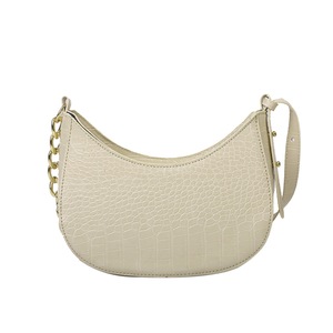 Fashion Alligator Pattern Underarm Bag Simple Women Solid Color PU Leather Shoulder Hobos Bags Portable Street Crossbody Handbag