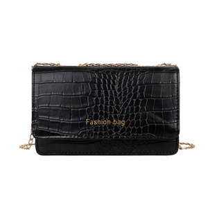 Fashion Alligator PU Leather Women Shoulder Bag Chain Small Square Flap Purse Retro Female Travel Crossbody Satchel