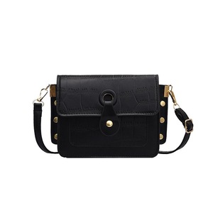 Fashion Exquisite Shopping Bag Casual Solid Shoulder Purse Rivet Stone Pu Leather Messenger Bag Women Daily Totes