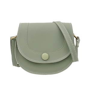 Fashion Exquisite Shopping Bag Women Small Semicircle Shoulder Bag PU Leather Lady Simple Crossbody Handbags