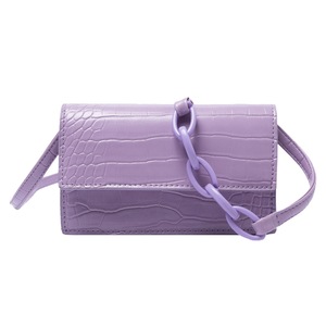 Fashion Exquisite Shopping Bags Vintage Alligator PU Leather Crossbody Bag Women Casual Chain Shoulder Pouch