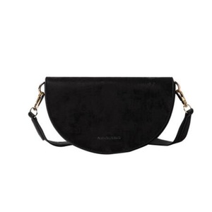 Fashion Female Purses Scrub PU Shoulder Curved Top-handle Bag Crossbody Clutch Youth Ladies Simple Versatile Bag