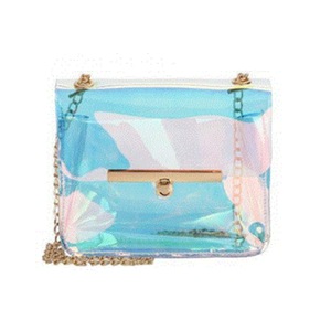 Fashion Laser Transparent Crossbody Bags Women Chain Shoulder Bag Flap Clear Jelly Small Messenger Beach Bag 2020 Design Handbag