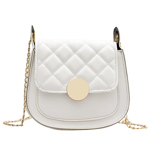 Fashion Lattice Pattern Crossbody Bag Women Semicircle Classic Elegant PU Leather Shoulder Pouch Crossbody Shoulder Bag