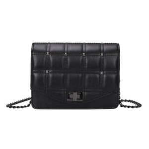 Fashion Lattice Pattern Crossbody Handbag Women PU Leather Chain Square Casual Shoulder Flap Purse Female Messenger Bag?