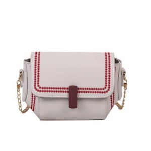 Fashion Lattice Pattern PU Crossbody Handbag Women Hit Color Pu Leather Purse Female Chain Small Flap Travel Shoulder Messenger Bag