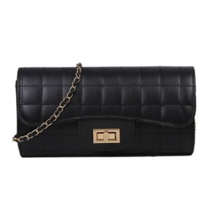 Fashion Lattice Pattern Shoulder Bag Women PU Leather Solid Color Simple Messenger Crossbody Money Clutches Pouch
