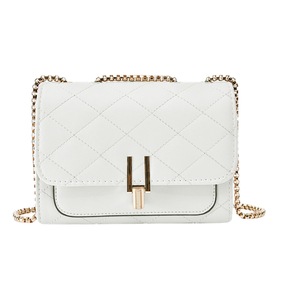 Fashion Lattice Pattern Shoulder Messenger Bag For Women Vintage PU Leather Small Square Ladies Chain Casual Crossbody Handbags