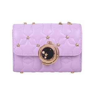 Fashion Lattice Pattern Women Shoulder Bags Pu Leather Star Chain Crossbody Handbag Popular Simple Female Daily Bag