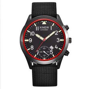 Fashion Men Quartz Watch Casual Nylon Strap Wrist Watch