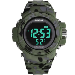 Fashion Men Watch Waterproof Week Display Alarm Camouflage Digital Watch