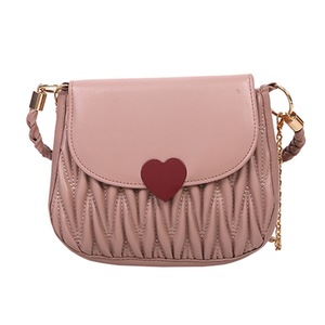 Fashion Messenger Chain Bag PU Female Love Hasp Daily Shoulder Handbags Purses Popular Simple Female Daily Bag