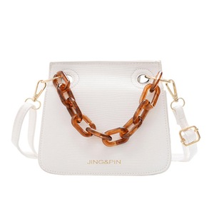 Fashion Print Messenger Bag Women PU Leather Chain Portable Flap Shoulder Crossbody Handbag Purse Pouch